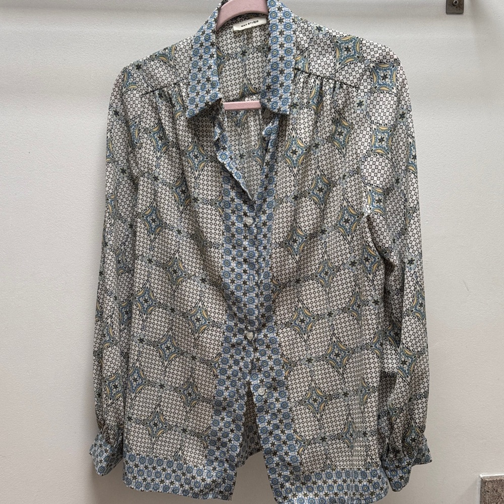 Max Studio Geometric Patterned Shirt Jacket - image 1